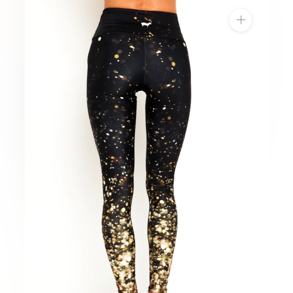 Goldsheep Falling Lights Glitter High Waist Legging - L